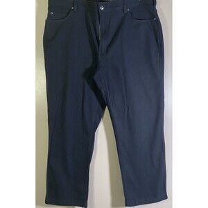 Duluth Trading Flex Fire Hose Relaxed Fit Pants Size 42x30 BLACK Stretch Casual